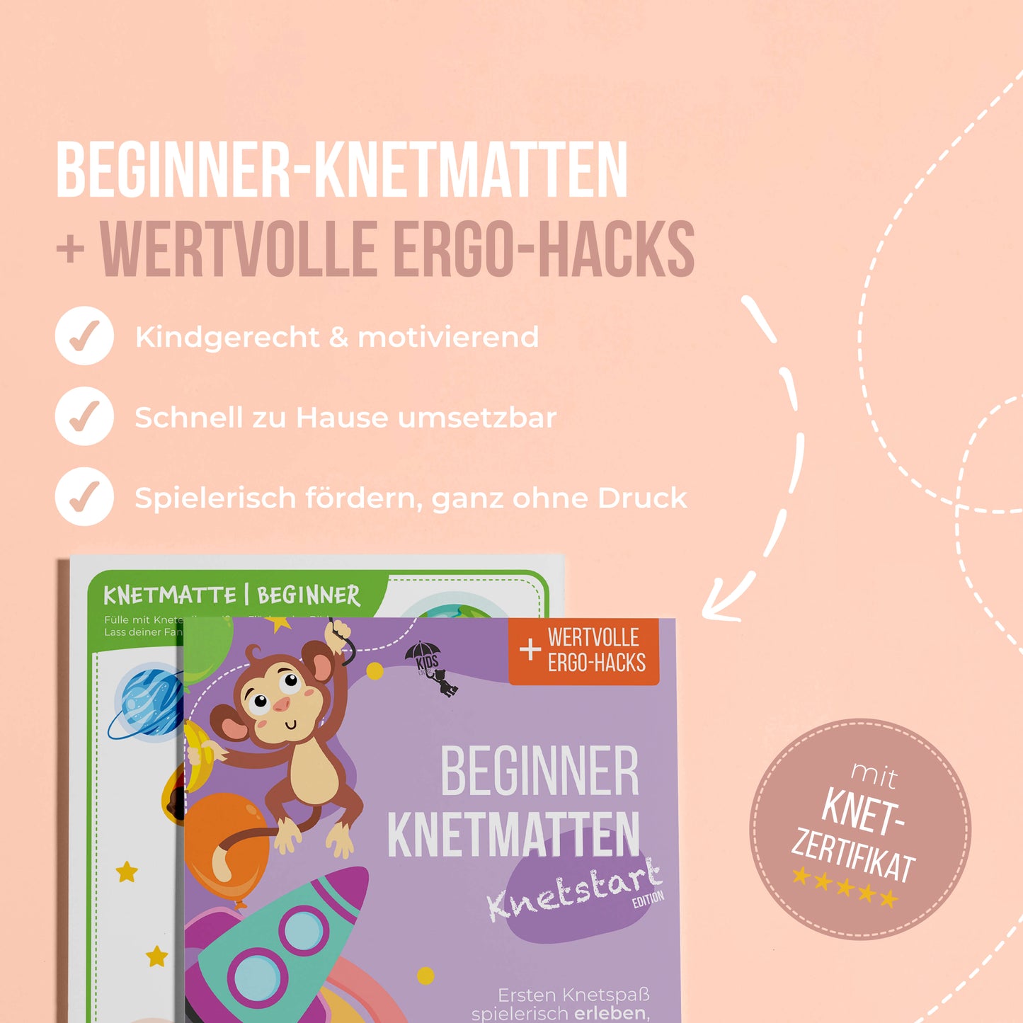 Beginner Knetmatten mit wertvollen Ergo-Hacks aus der Ergotherapie. Fördert Kreativität und Feinmotorik ganz ohne Druck.