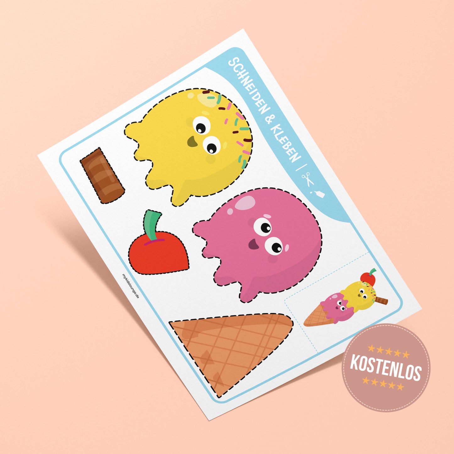 Eis schneiden & kleben (kostenloser Download)