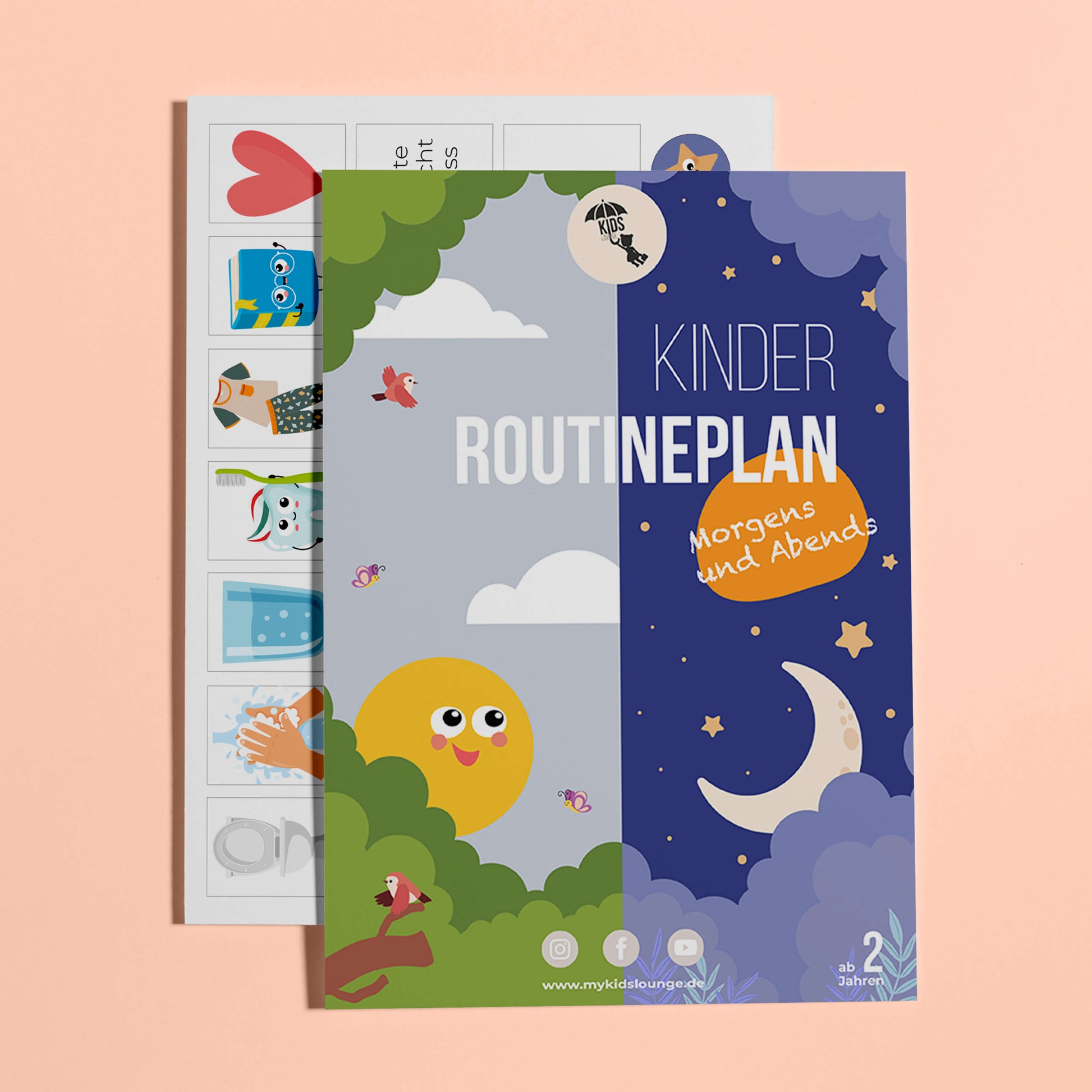 DIY Kinder Routineplan Morgens und Abends zum Ausdrucken