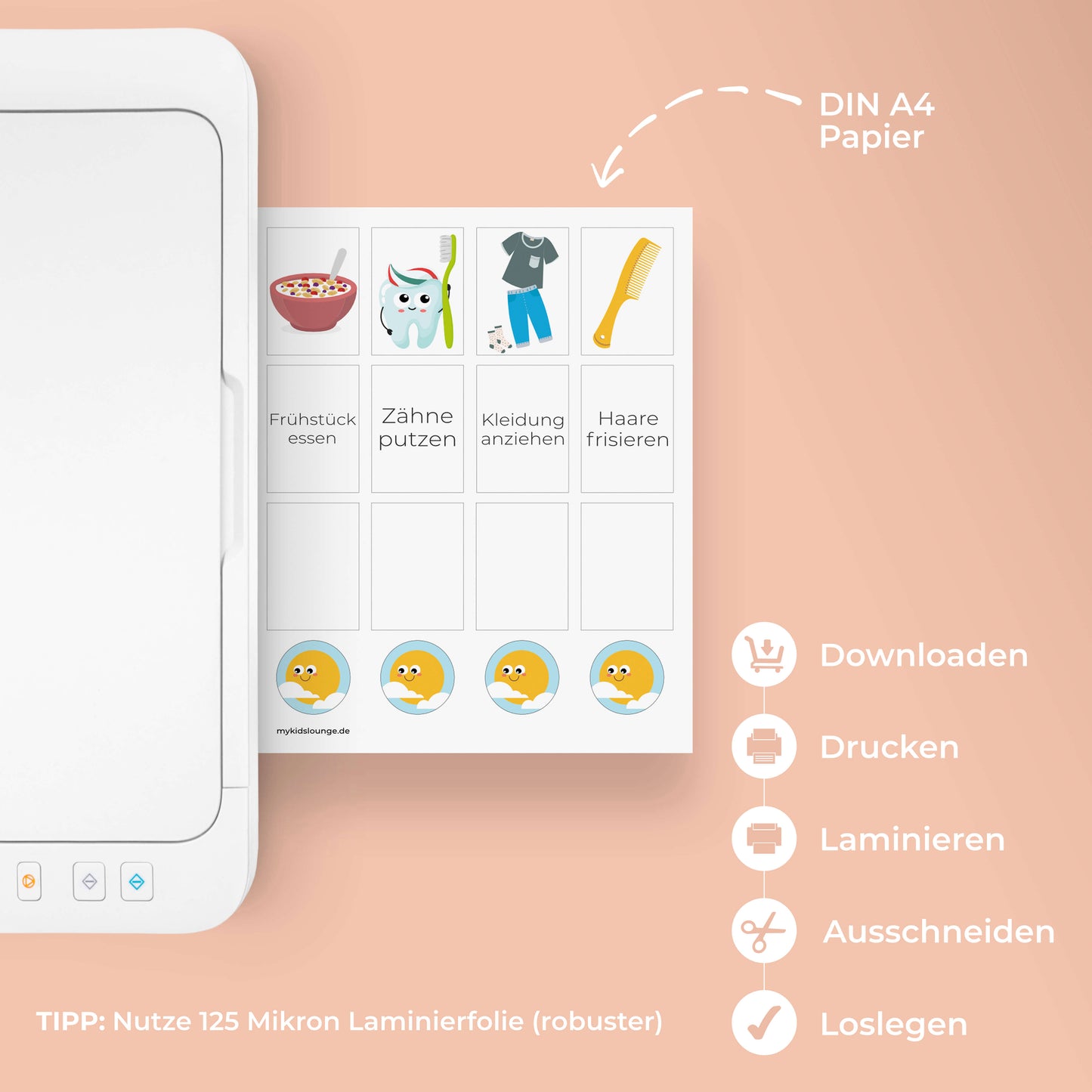 Routineplan für Kinder zum Ausdrucken