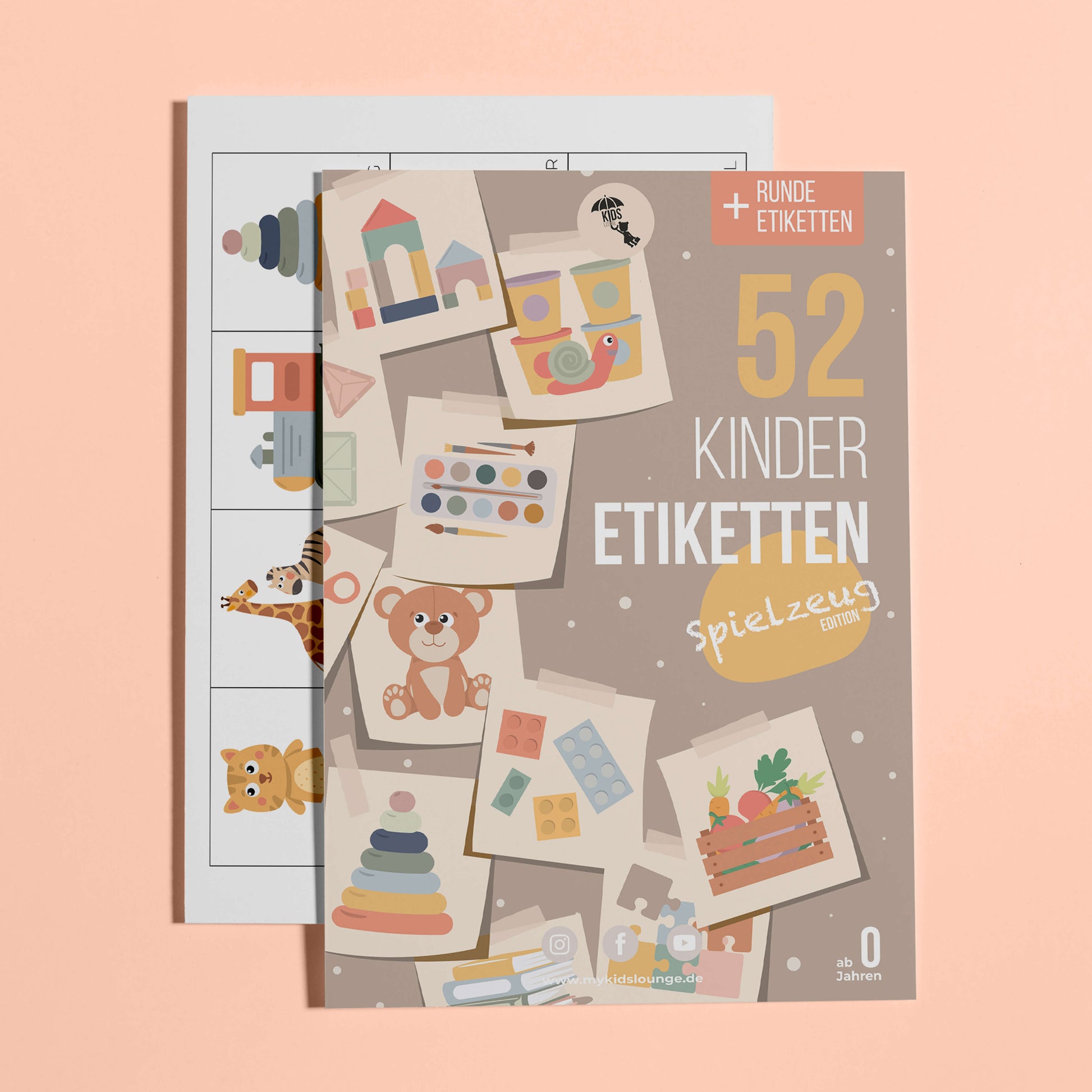 Cover der DIY Spielzeug Etiketten zum Ausdrucken für Kinder