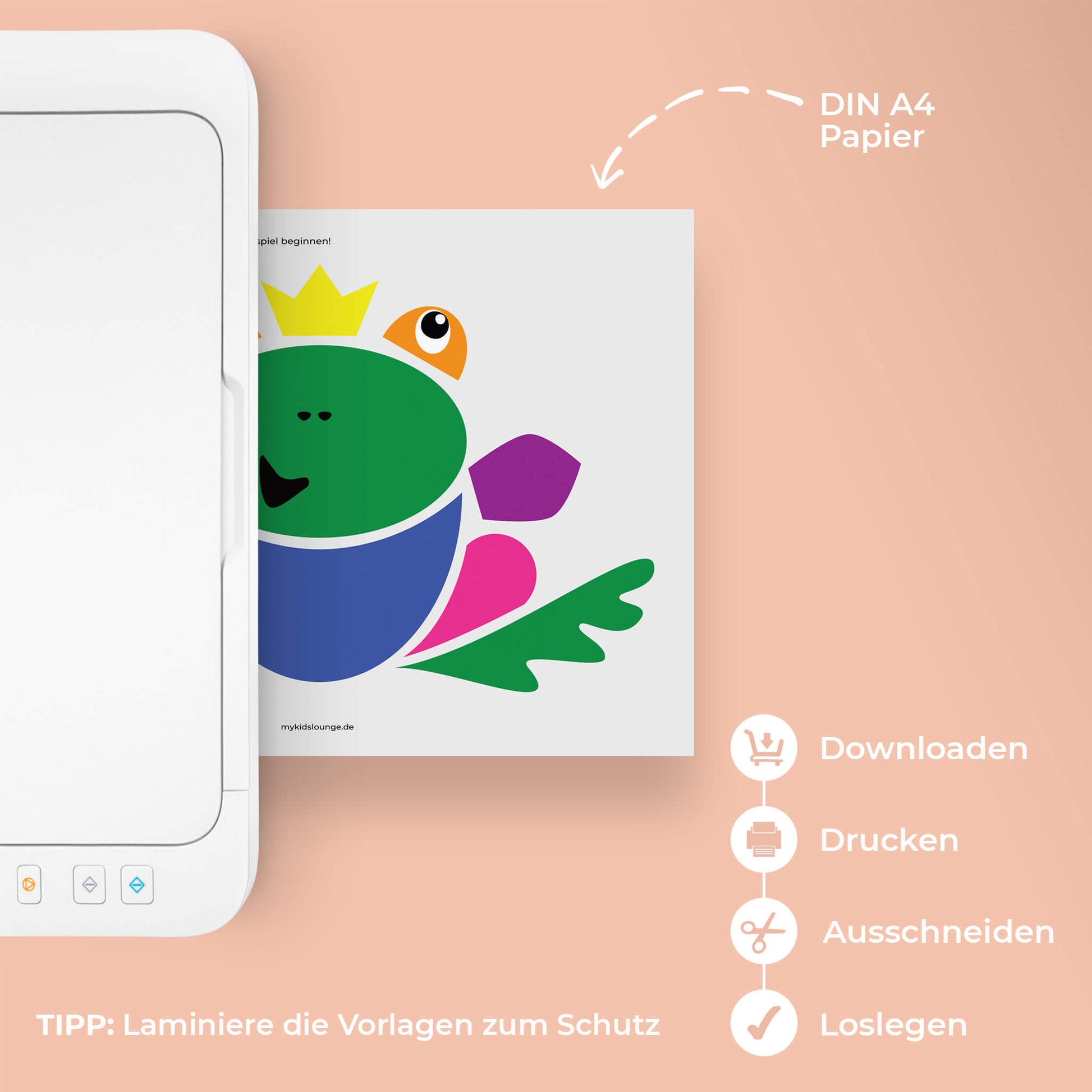 Informationen zu Einhorn Mädchen Vorlagen mit Drucker